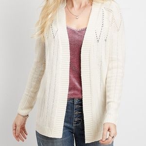 Maurices Pointell  Cardigan Sweater - Oatmeal